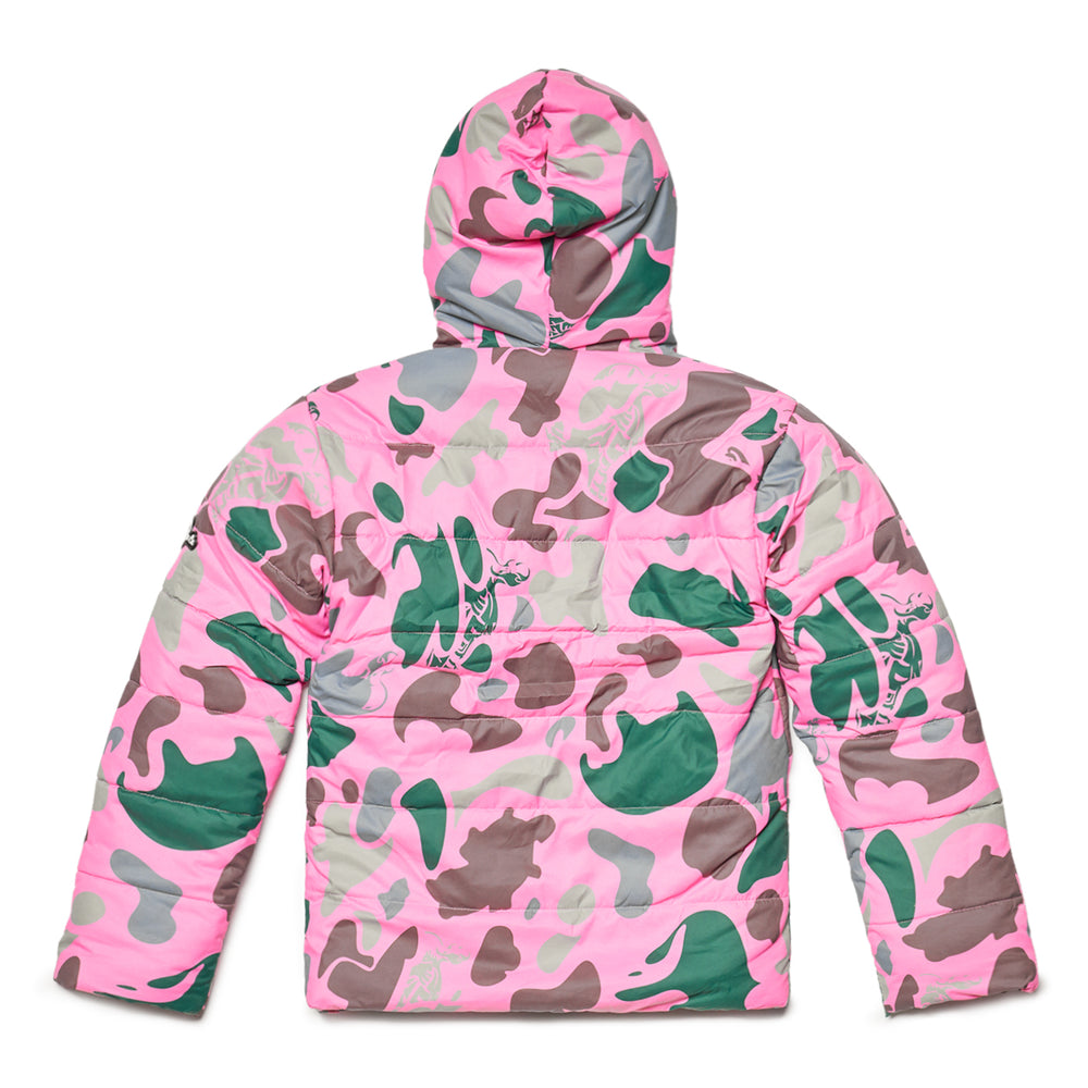 
                  
                    Pink Military Camo Puffer Jacket
                  
                